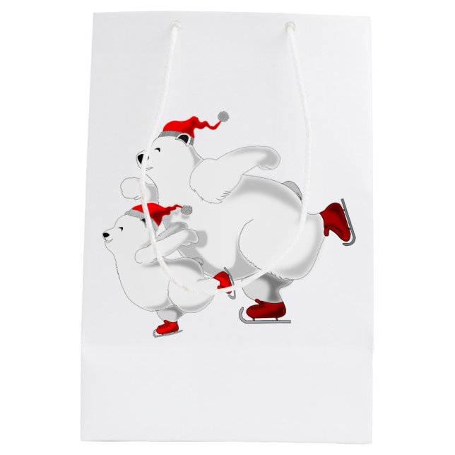 Happy Bears Geschenktasche - Weihnachten Mittlere Geschenktüte (Rückseite)