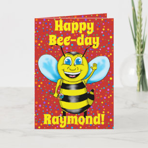 Happy Bee Birthday Card Karte