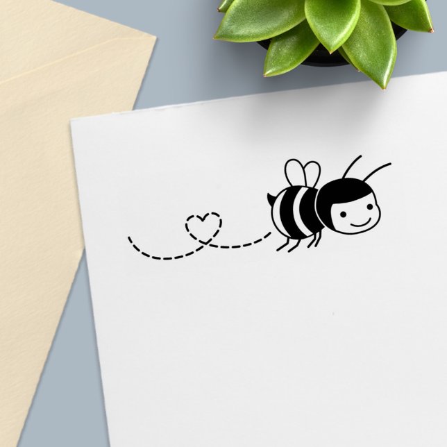 Happy Bee Buzzing Permastempel (Von Creator hochgeladen)