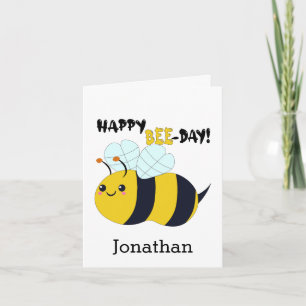 Happy Bee Day 1. Geburtstag Karte