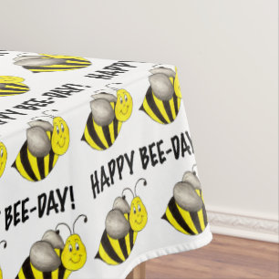 Happy Bee Day Bday Geburtstagsparty Hummel Print Tischdecke