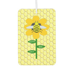 Happy Bee Day Birthday Bumblebee Autolufterfrischer