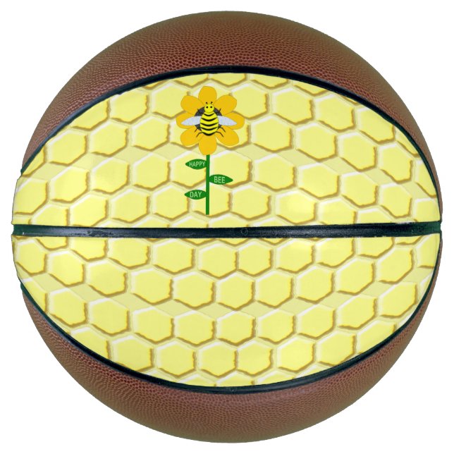 Happy Bee Day Birthday Bumblebee Basketball (Vorderseite)