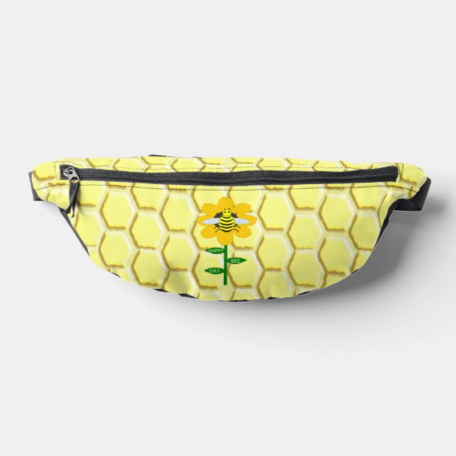 Happy Bee Day Birthday Bumblebee Bauchtasche (Ablage )