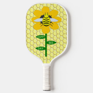 Happy Bee Day Birthday Bumblebee Pickleball Schläger