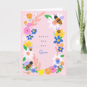 Happy Bee Day Birthday Card Karte