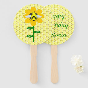 Happy Bee Day Birthday Hummel Custom Fächer