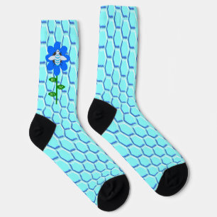 Happy Bee Day Boy Blue Birthday Bumblebee Socken