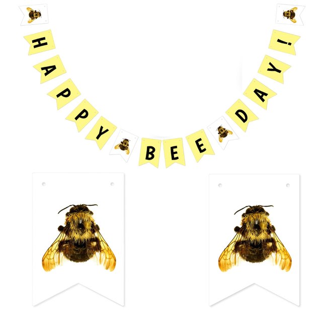 Happy Bee Day BumbleBee Geburtstag Wimpelkette (Von Creator hochgeladen)