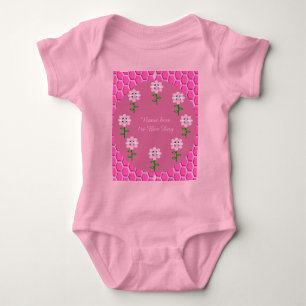 Happy Bee Day Girl Pink Geburtstag Hummel Custom Baby Strampler