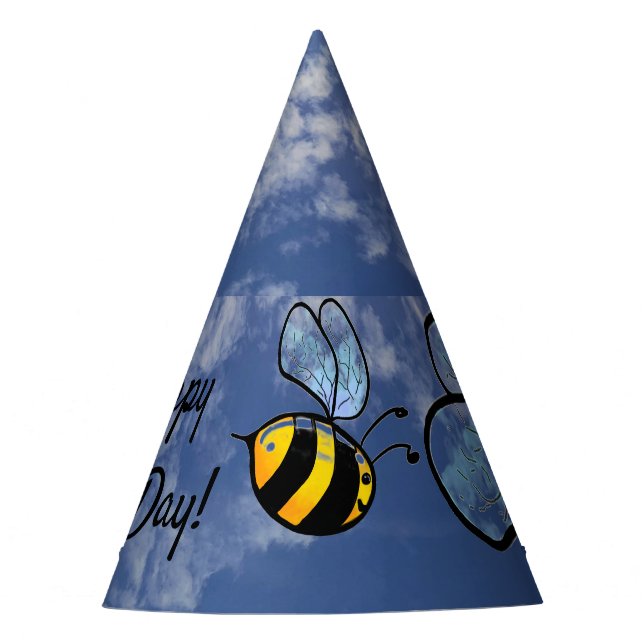Happy Bee Day mit Buzz the Bee, Party Hut Partyhütchen (Vorderseite)