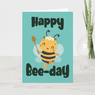 Happy Bee Day mit Niedlicher Bienengeklappter Kart Programm