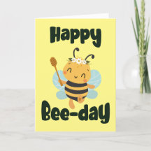 Happy Bee Day mit Niedlicher Bienengeklappter Kart