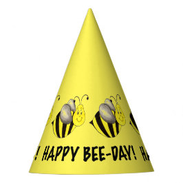 Happy Bee Day Yellow Bumblebee Birthday Bees Partyhütchen