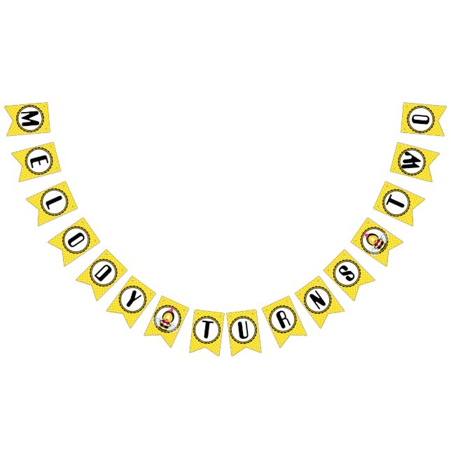 Happy Bee Girl Birthday Bunting Flag Wimpelkette (Alle)