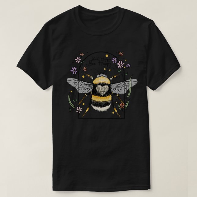 Happy Bee Happy T-Shirt (Design vorne)