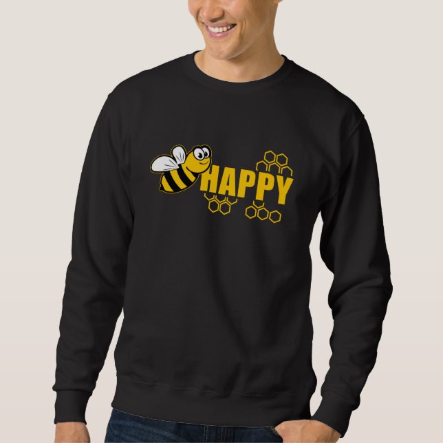Happy Bee - Honey Beekeeper Imkerei Sweatshirt (Vorderseite)