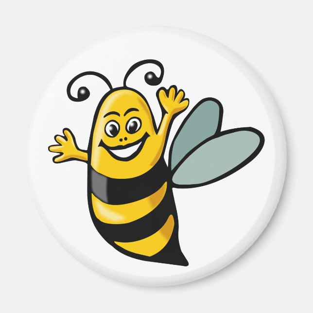 Happy Bee Magnet (Vorne)