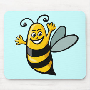 Happy Bee - Maßgeschneidert Mousepad