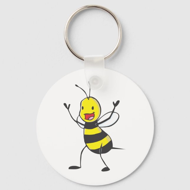 Happy Bee Schlüsselanhänger (Vorderseite)