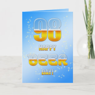 Happy Beer Day 98. Geburtstagkarte Karte