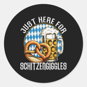 Happy Beer Pretzel Pumpkin Festival Männer Frauen Runder Aufkleber