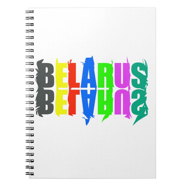 Happy Belarus - farbenfrohe Briefe Notizblock (Vorderseite)