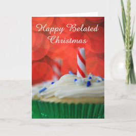 Happy Belated Christmas cupcake Karte