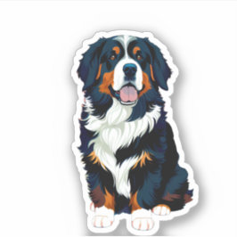 Happy Bernese Mountain Dog Aufkleber