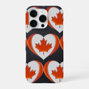Happy BI Liebe Canada Heart Flag Maple Leaf Nicht iPhone 16 Pro Hülle