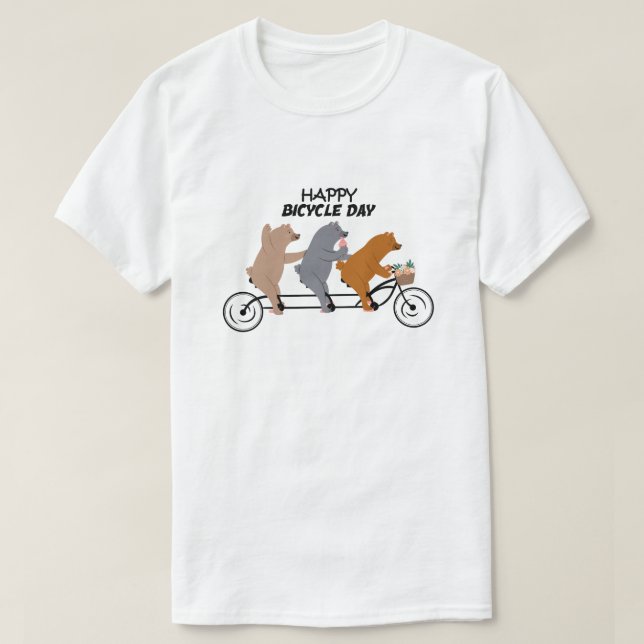 Happy Bicycle Day Cool Classic T - Shirt (Design vorne)