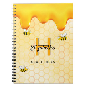 Happy Bienen Honig Tropfen handwerkliche Ideen Uni Notizblock