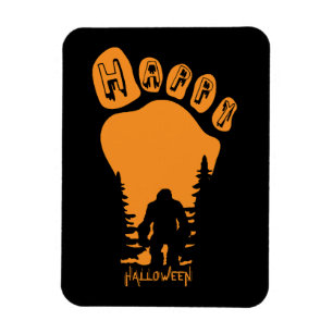 Happy Big Foot Halloween Magnet