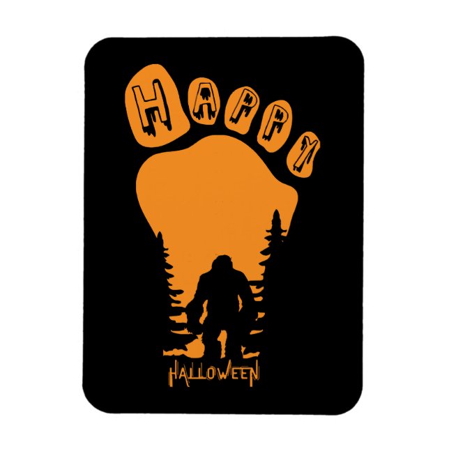 Happy Big Foot Halloween Magnet (Vertikal)