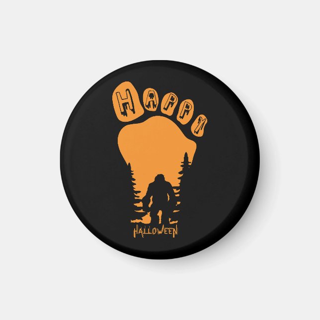 Happy Big Foot Halloween Magnet (Vorne)