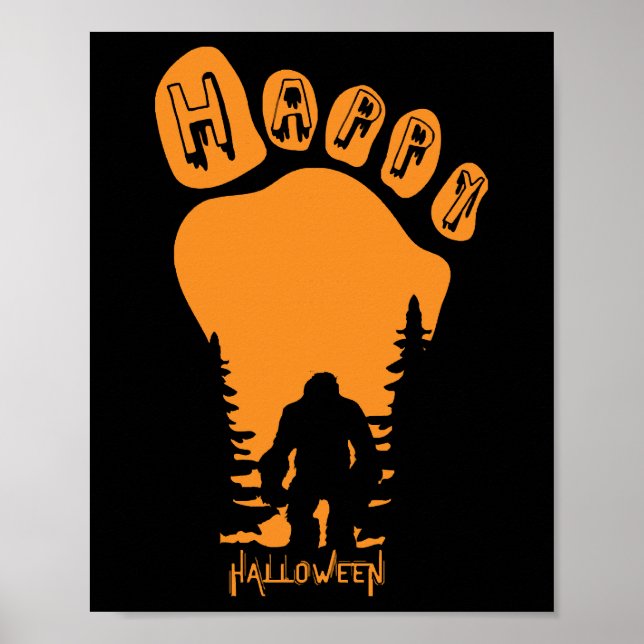 Happy Big Foot Halloween Poster (Vorne)