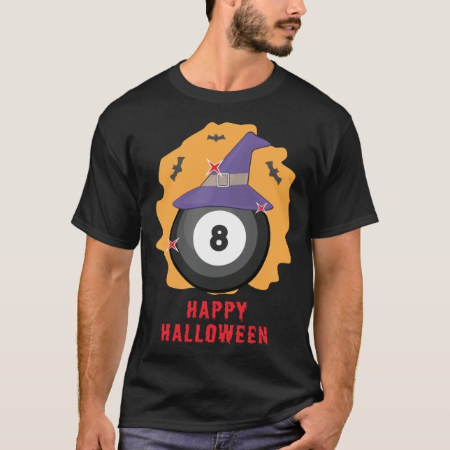 Happy Billiard Halloween - Funny T-Shirt (Vorderseite)