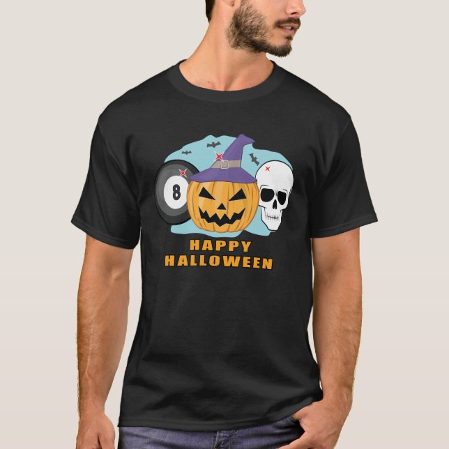 Happy Billiard Halloween - Spooky T-Shirt (Vorderseite)