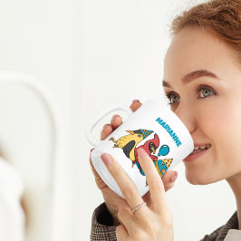 Happy Bird Day Cartoon Birds Thema Geburtstag Kaffeetasse