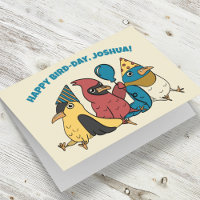 Happy Bird Day Cartoon Birds Thema Geburtstag