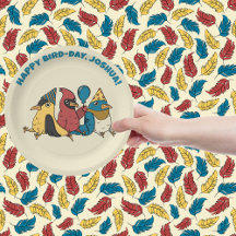 Happy Bird Day Cartoon Birds Thema Geburtstag