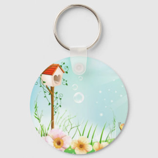 Happy Birdhouse Schlüsselanhänger