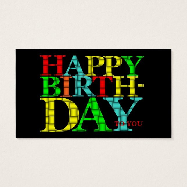 Happy Birthday (Rückseite)