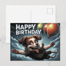 Happy Birthday 2026 Postcards Dog -5 Postkarte