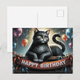 Happy Birthday 2026 Postkarten Katze -3
