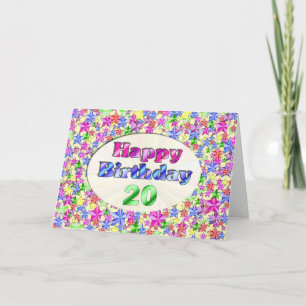 Happy Birthday 20 Karte