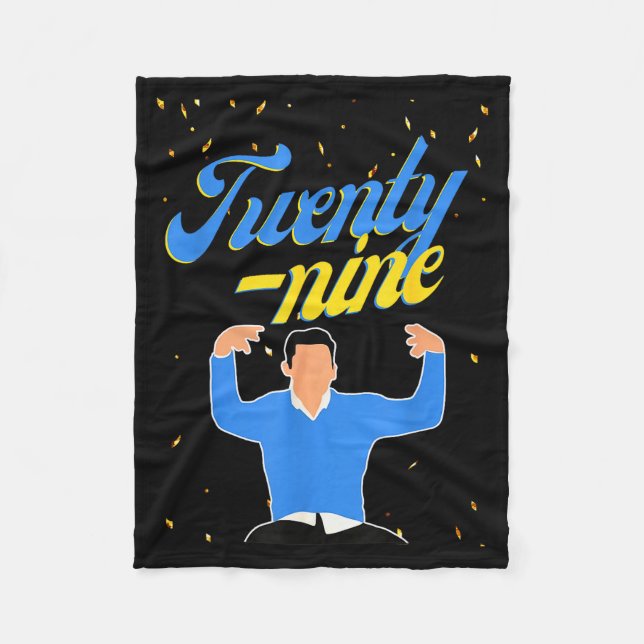 Happy Birthday 29th Twenty Nine New Girl In My 29  Fleecedecke (Vorderseite)