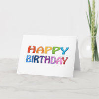 HAPPY BIRTHDAY 3D-ähnliche farbige Grußkarte