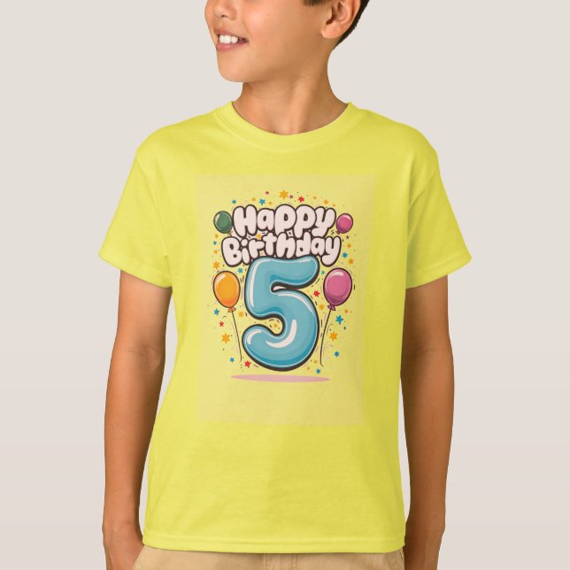 Happy Birthday 5 T-Shirt (Vorderseite)