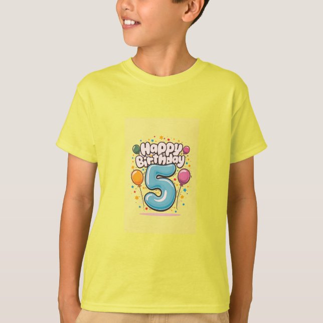 Happy Birthday 5 T-Shirt (Vorderseite)